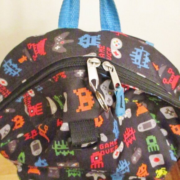 FAB Starpoint Backpack, Black with Gamer Video Game Print, School, Travel - Picture 7 of 12